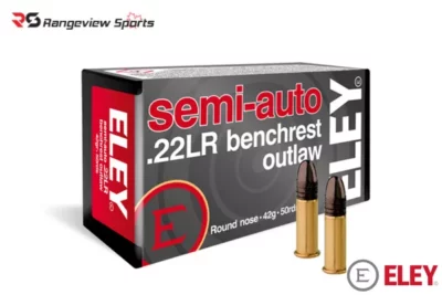 Eley Semi-auto Benchrest Outlaw 22 LR Rimfire Ammo, 42Gr RN – 50Rds rangeview sports canada