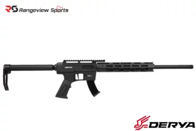NEW Derya TM22 Rimfire Rifle, Black 22 LR 18″ Barrel with Threaded Muzzle rangeview sports canada