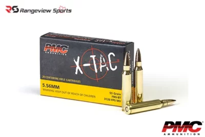 NEW PMC X-Tac 5.56mm Rifle Ammo, 55Gr FMJBT – 20Rds rangeview sports canada