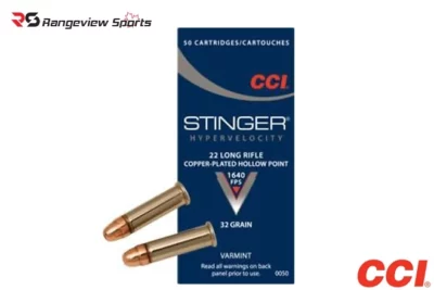 CCI-Stinger-22-LR-Rimfire-Ammo-32Gr-CPHP-50Rds-rangeview-sports-canada