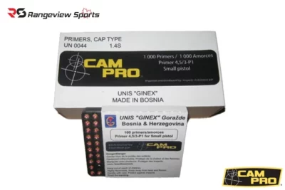 Campro Unis Ginex Small Pistol Primers - Rangeview Sports Canada