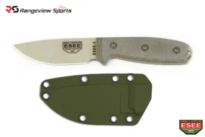 ESEE 3PM-DT Fixed Blade Knife – Micarta Handle rangeview sports canada
