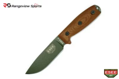 ESEE 4POD-011 Fixed Blade Knife – Natural Canvas Micarta rangeview sports canada