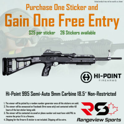 Rangeview Sports Sticker (Hi Point 995 Semi Auto 9mm Carbine) - - Rangeview Sports Canada