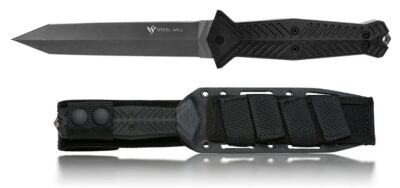 Steel Will Adept Fixed Blade Knife, N690Co, G10 Black, Kydex Molle Sheath, 1000 - Steel Will - Rangeview Sports Canada