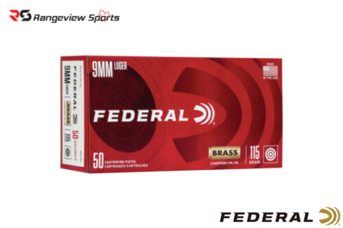 Federal Champion 9mm Pistol Ammo 115Gr FMJ - 1000Rds - Rangeview Sports Federal Champion 9Mm Pistol Ammo 115Gr Fmj - 1000Rds - Rangeview Sports