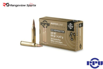 PPU Match Line 223 Rem Rifle Ammo, 69Gr HPBT – 20Rds Rangeview sports CANADA