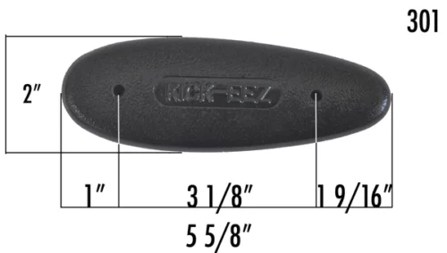 Kick-Eez Grind To Fit All Purpose Recoil Pad - Black - Image 3