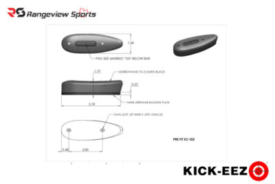 Kick-Eez Pre-fit KZ-103 Recoil Pad Rangeview sports CANADA