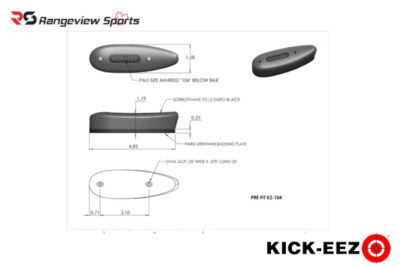 Kick-Eez Pre-fit KZ-104 Recoil Pad Rangeview sports CANADA