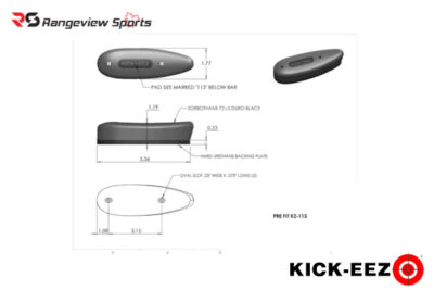 Kick-Eez Pre-fit KZ-113 Recoil Pad Rangeview sports CANADA