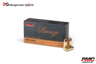 PMC Bronze 9mm Pistol Ammo, 115Gr FMJ – 50Rds Rangeview sports CANADA