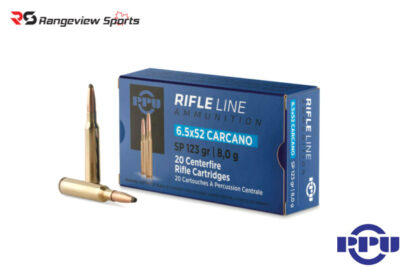 PPU Rifle Line 6.5x52mm Carcano Rifle Ammo, 123Gr SP – 20Rds Rangeview sports CANADA