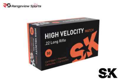 SK High Velocity Match 22 LR Rimfire Ammo, 40Gr LRN – 50Rds:Box Rangeview sports CANADA