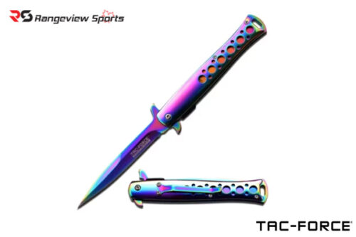 Tac-Force Spring Assist Tactical Rainbow Pocket Knife Rangeview sports CANADA Tac-Force Spring Assist Tactical Rainbow Pocket Knife Rangeview Sports Canada