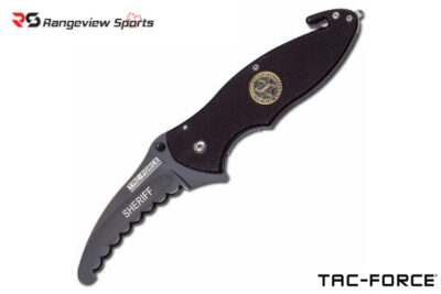 Tac-Force Super Knife Black “Sheriff” Spring Assist Knife Rangeview sports CANADA