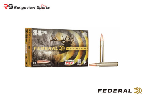 Federal Premium 30-06 Spfd Rifle Ammo,180Gr Barnes TSX – 20Rds Rangeview sports CANADA Federal Premium 30-06 Spfd Rifle Ammo,180Gr Barnes Tsx – 20Rds Rangeview Sports Canada