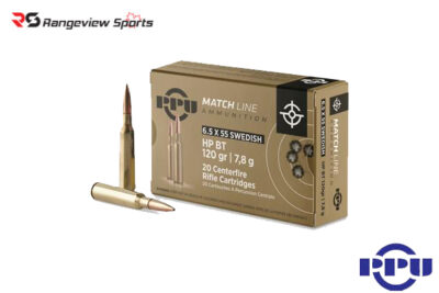 PPU Match Line 6.5x55mm Swedish Rifle Ammo, 120Gr HPBT – 20Rds Rangeview sports CANADA