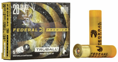 Federal Premium TruBall Rifled Slug, 20Ga 3″ Rilfed Slug 3/4oz 1700FPS - 5Rds - Federal - Rangeview Sports Canada