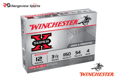 Winchester Super X 12Ga Buckshot, 3 1:2″ #4 Buckshot 54Pellets 1150FPS – 5Rds Rangeview sports CANADA