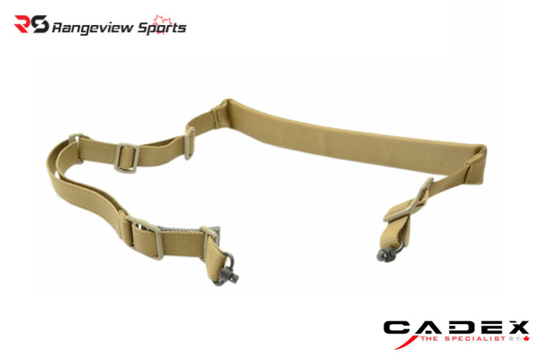 Cadex Padded Rifle Sling w: QD Push Button Swivel – Tan Rangeview sports CANADA