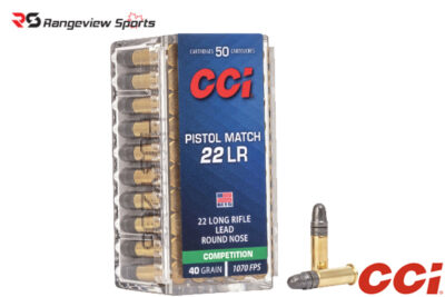 CCI Pistol Match 22 LR Rimfire Ammo, 40Gr LRN – 50Rds Rangeview sports CANADA