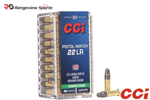 Cci Pistol Match 22 Lr Rimfire Ammo, 40Gr Lrn – 50Rds Rangeview Sports Canada