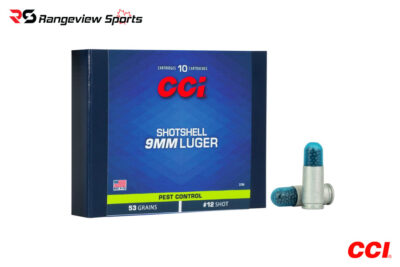 CCI Pest Control Shotshell 9mm Pistol Ammo, 53gr #12 Shot - 10Rds - CCI - Rangeview Sports Canada