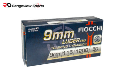 Fiocchi Traning Dynamics 9mm Pistol Ammo, 115Gr FMJ – 50Rds