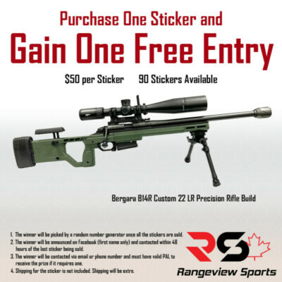 Rangeview Sports Sticker (Bergara B14R Custom 22 LR Precision Rifle Build) - - Rangeview Sports Canada