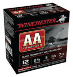 Winchester AA TrAAcker 12Ga Target Load, Black  2 3/4" #7 1/2 Shot 1 1/8oz 1250FPS - 25Rds