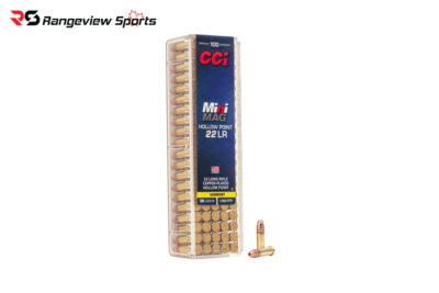 CCI Mini-Mag Varmint 22 LR Rimfire Ammo, 36Gr CPHP - 100Rds