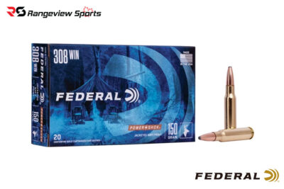 Federal Power-Shok 308 Win Rifle Ammo, 150Gr JSP – 20Rds