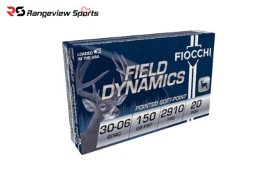 Fiocchi Field Dynamics 30-06 Spfd Rifle Ammo 150 Gr, PSP 2910 FPS - 20Rds