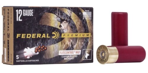 PFC15400 Federal Premium 12Ga Buckshot With Flitecontrol Wad, 2 3/4&Amp;Quot; Copper Plated #00 Buckshot 9 Pellets 1325Fps - 5Rds - Image 1