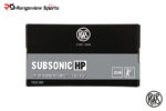 RWS Subsonic HP 22 LR Ammo, 40Gr LHP - 50Rds