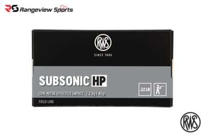 RWS Subsonic HP 22 LR Ammo, 40Gr LHP - 50Rds