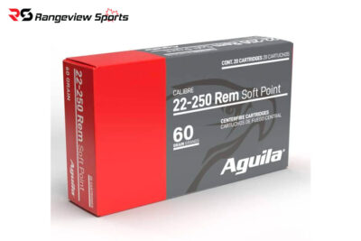 Aguila 22-250 Rem Rifle Ammo, 60gr SP - 20Rds