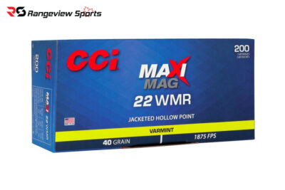 CCI Maxi-Mag 22 WMR Rimfire Ammo, 40gr JHP - 200Rds