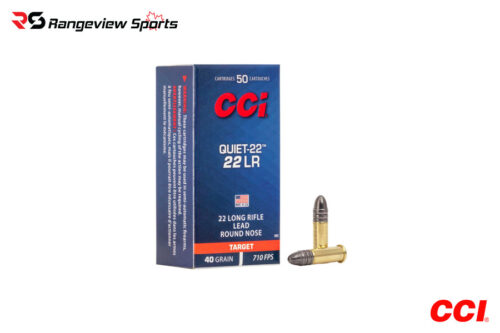 CCI Quiet-22 22 LR Rimfire Ammo, 40Gr LRN 710FPS - 50Rds Cci Quiet-22 22 Lr Rimfire Ammo, 40Gr Lrn 710Fps - 50Rds