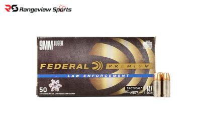 Federal Premium Law Enforcement 9mm Pistol Ammo, 147Gr HST - 20Rds