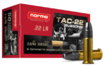 Norma Tac-22 Subsonic 22 LR Rimfire Ammo, 40Gr LHP - 50Rds