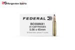 Federal BC556NX1 5.56x45mm Rifle Ammo, 50gr Semi-Jacketed Frangible - 20Rds