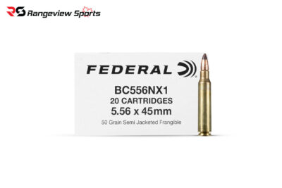 Federal BC556NX1 5.56x45mm Rifle Ammo, 50gr Semi-Jacketed Frangible - 20Rds
