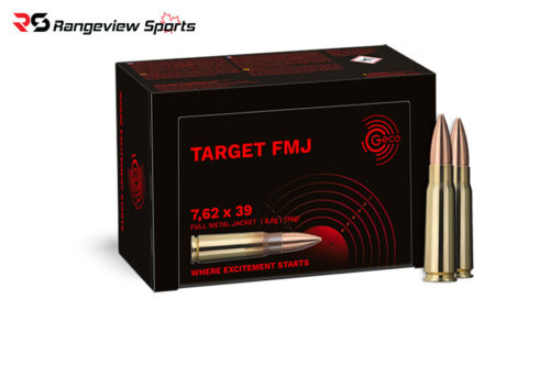 RUAG Geco Target 7.62x39mm Rifle Ammo, 124gr FMJ - 50Rds Ruag Geco Target 7.62X39Mm Rifle Ammo, 124Gr Fmj - 50Rds