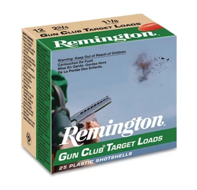 Remington Gun Club Target Load, 12Ga 2 3/4" #7.5 Shot 1 1/8oz 1145FPS - 25Rds