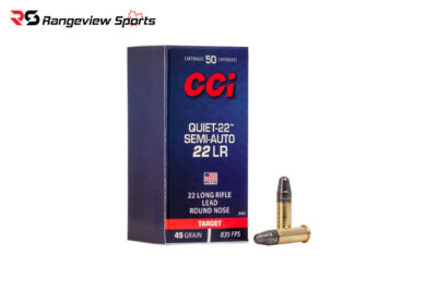 CCI Quiet-22 Semi-Auto 22 LR Rimfire Ammo, 45Gr RN 835FPS - 50Rds