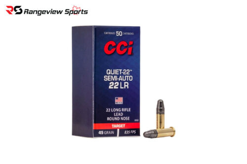 Cci Quiet-22 Semi-Auto 22 Lr Rimfire Ammo, 45Gr Rn 835Fps - 50Rds