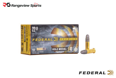 Federal Gold Medal Target 22 LR Match Grade Rimfire Ammo, 40Gr LRN - 50Rds