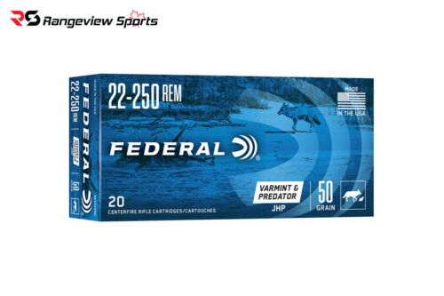 Federal Varmint & Predator 22-250 Rem Rifle Ammo, 50gr JHP - 20Rds Federal Varmint &Amp;Amp; Predator 22-250 Rem Rifle Ammo, 50Gr Jhp - 20Rds